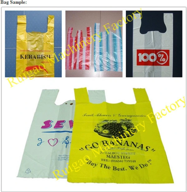 High Speed Polythene Biodegradable Plastic Shopping T-Shirt Bag Making Machine Price