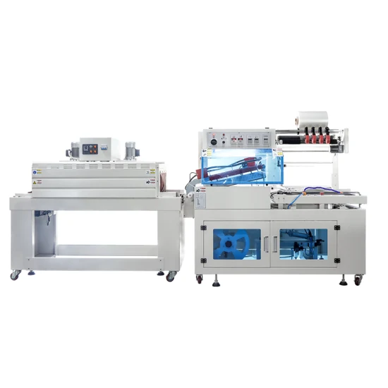 Bsf-5640LG/E+BS-4522 Hualian POF PE Shrink Film Bath Bomb Heat Tunnel Food Shrink Wrap Stretch Film Packaging Machine